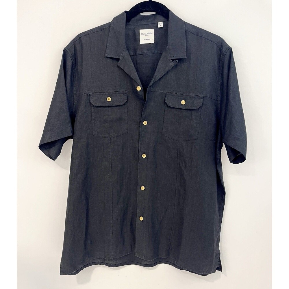 Baird McNutt Irish linen camp-collar shirt Murano Men’s Medium